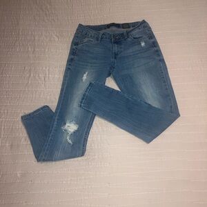Stylish Rock & Royal Distressed Women Blue Jeans